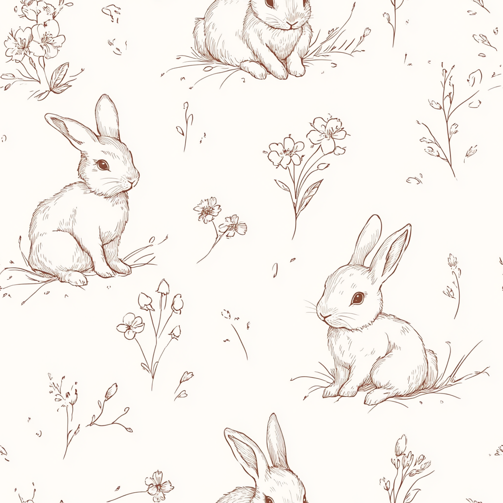 Meadow Bunny Wallpaper