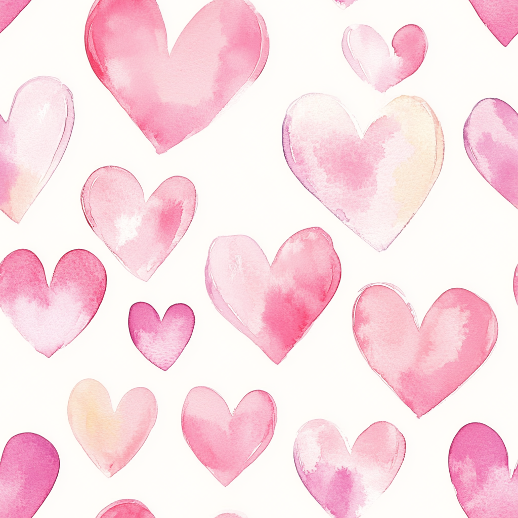 Blushing Hearts Wallpaper