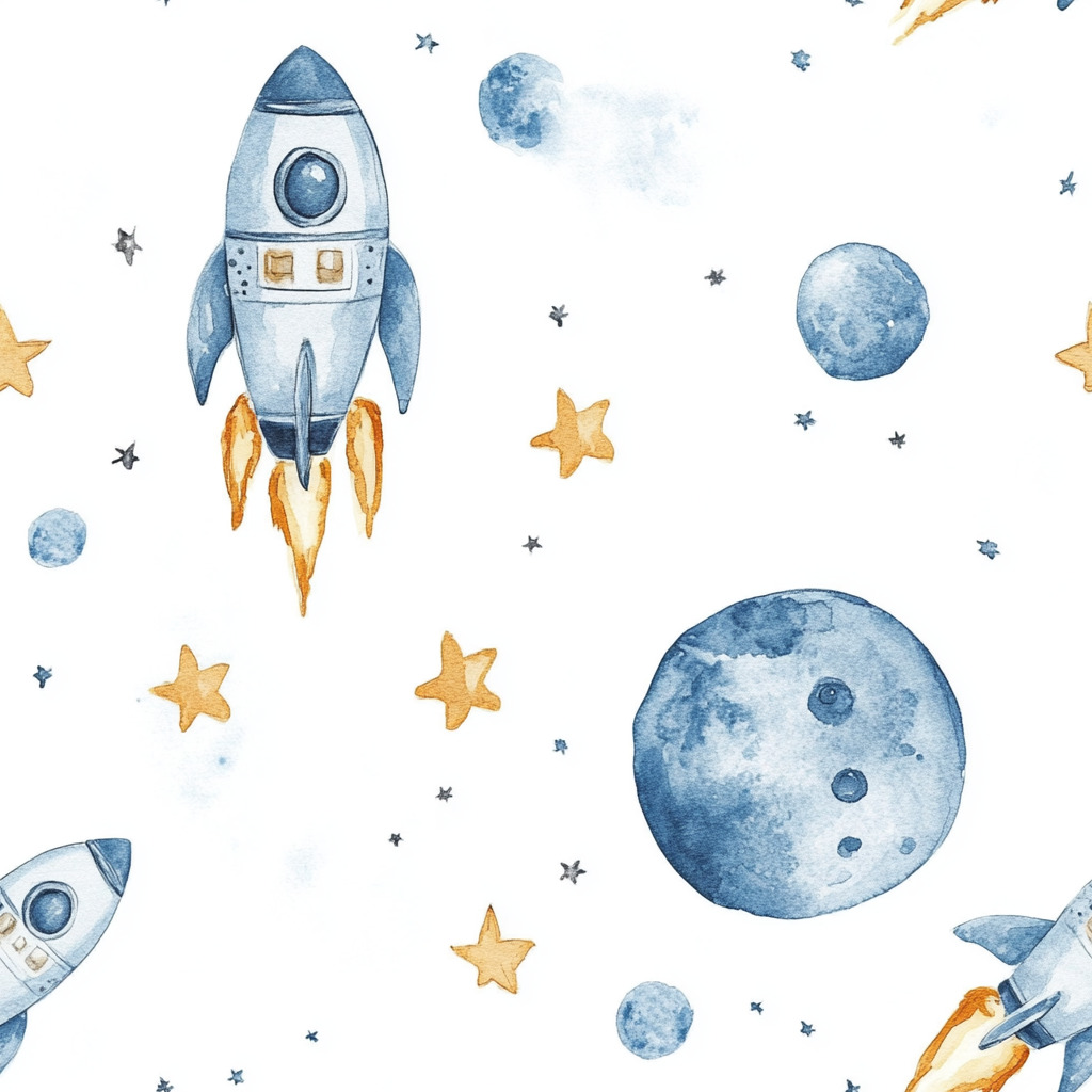 Cosmic Dreams Watercolor Wallpaper
